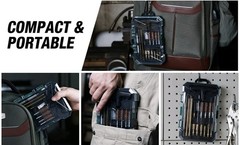 FLISSA Universal Handgun Cleaning Kit, 16 Piece Gun Cleaning Kit Case Included
