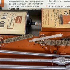 Vintage 1960’s Sears Ted Williams Rifle Cleaning Kit Metal Case