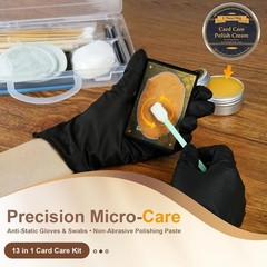 Card Care Clean Kit with Plastic Case for Trading and Collectible Cards