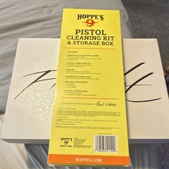 Hoppe’s Pistol Cleaning Kit Yellow With Storage Box for 9mm .357 .380 .38 Cal
