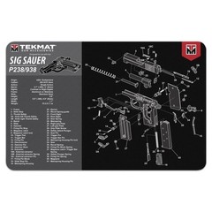 Tekmat Sig Sauer P238 Black 11×17 inch Cleaning Mat-R17-SIGP238