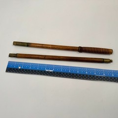Vintage 2-Piece Wood & Brass Rifle Gun Shotgun Barrel Cleaning Rod 26″