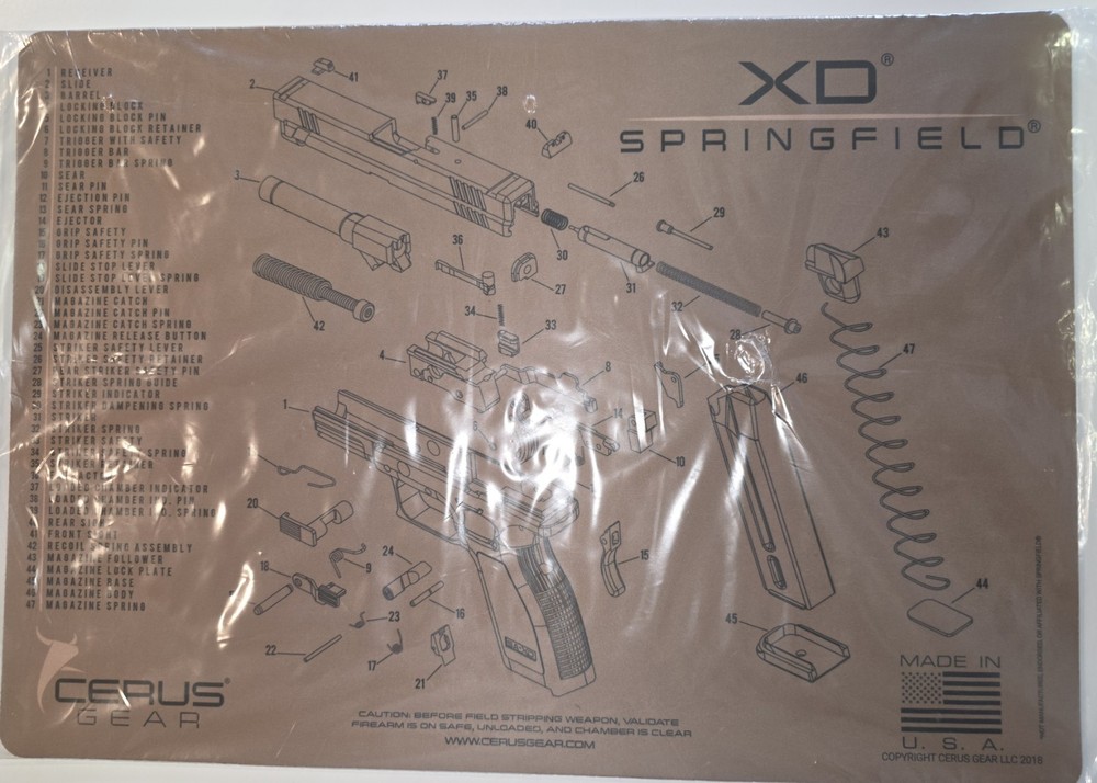 Springfield XD Armorers Cleaning Bench Mat