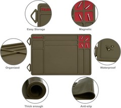 Soft Polymer Gun Cleaning Mat 15.9″ x 9.8″ with Convenient Organizer Tray