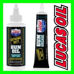 LUCAS Extreme Duty Gun Grease 1oz Squeeze Tube & 4oz Gun Oil Lubricates Protects