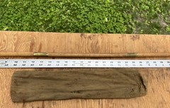 Vintage Gun Rifle Shotgun Wood Brass Cleaning Rod Barrel for Parts + Carring Bag