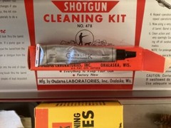 Vintage OUTERS Gunslick Shotgun Gun Cleaning Kit 16ga Gauge Rod Tools Case NICE