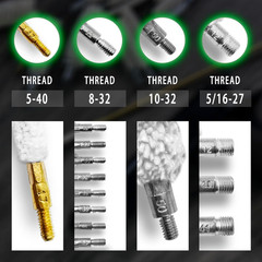 12 Gauge Cleaning Kit 6PCS Mop Brushes Rifle Bore Cleaner for Shotgun Cleaning K