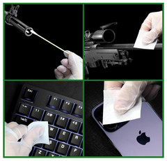 1500PCS Gun Cleaning Patches and 200PCS Gun Cleaning Swabs,2″X2″ Lint Free Gun C