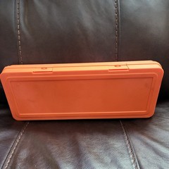 Vintage Hoppe’s No. 9 Shotgun Cleaning Kit Orange Plastic Storage Case Partial