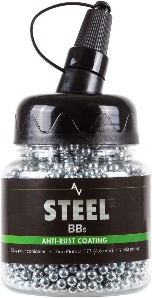 Air Venturi Steel BBS, 177 Cal, 5.1 Grains, .177 Caliber/4.5 mm, Chrome