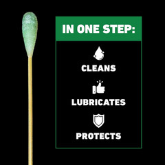 Clenzoil Field & Range Bore Stix | Pre-Saturated Gun Cleaning Cotton Swabs | Cal