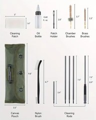 Military Style Rifle Cleaning Kit – Army OD Green – .223 and 5.56 Calibers