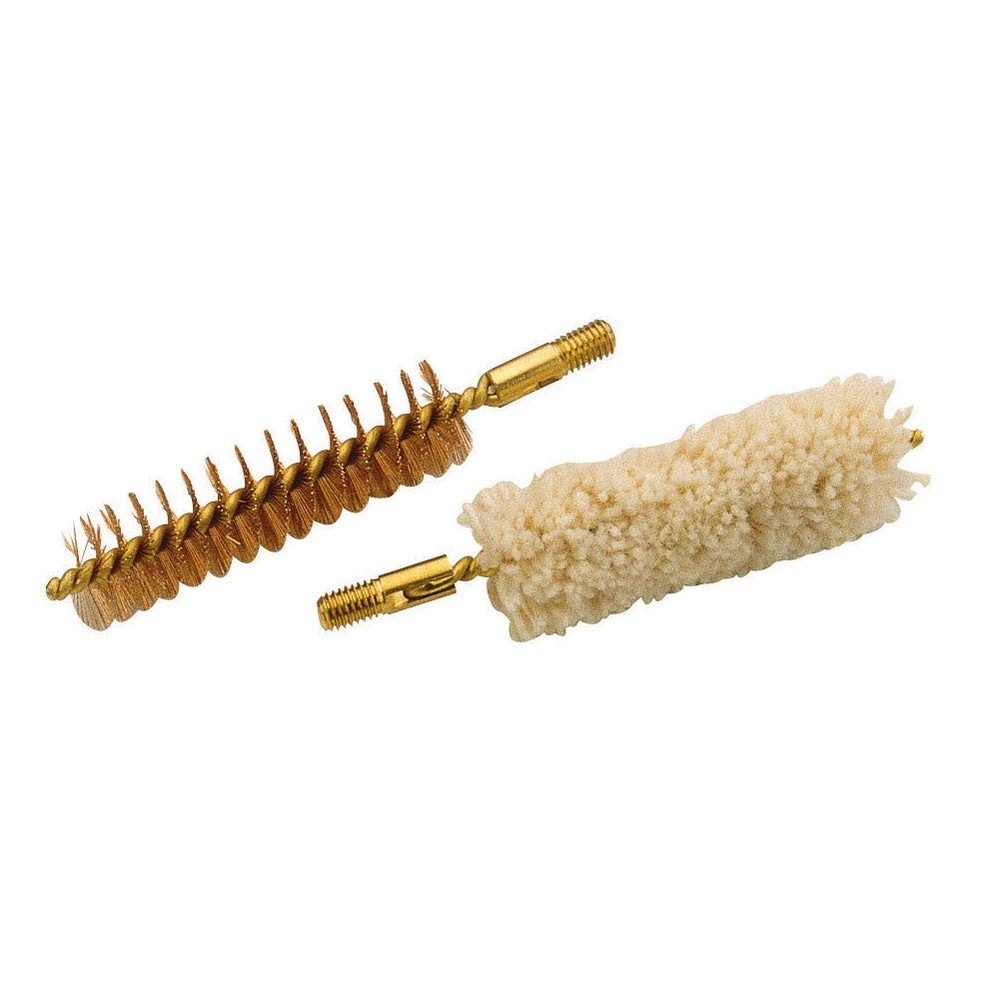 Black Gun Cleaning Kit with Bronze Brush and Cotton Swab for Muzzleloaders