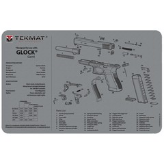 TekMat Ultra Premium Gun Cleaning Mat – 20″ X 15″ – Glock Gen 4 – Gray