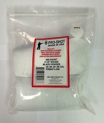 Pro Shot 250 Count Black Powder 2 1/2″ Round Patches for 45-58 Cal