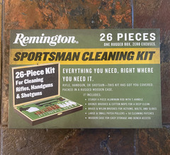 Remington Sportsman Cleaning Kit W/ Wooden Case 26 Pcs For Rifle/Handgun/Shotgun
