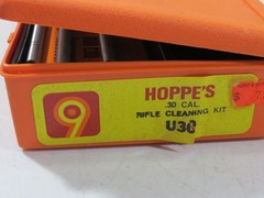 Vintage Hoppes U30 30 Cal Rifle Gun Cleaning Kit With Red Storage Box
