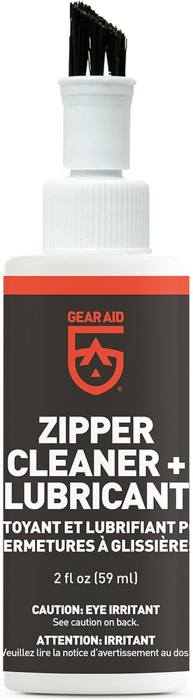 GEAR AID Zipper Cleaner & Lubricant with Zipper Teeth Brush Gear Repair Kit, Cle