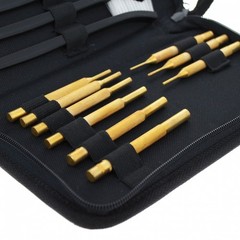 ASR Outdoor Gun Cleaning Kit Brass Punches Brushes Canvas Pouch 14 Piece Set
