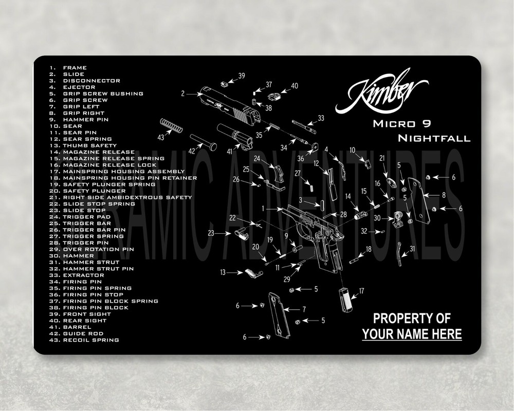 KIMBER Bench Mat Gun Cleaning CHOOSE YOUR STYLE Gaming Mouse Mat