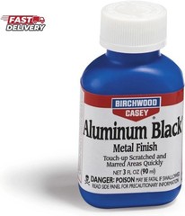 Birchwood Casey Fast-Drying Fast-Acting Aluminum Black Metal Finish for Restorin