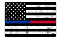 Rogue River Tactical Firefighter Police Officer Thin Red Blue Line Flag Gun C…