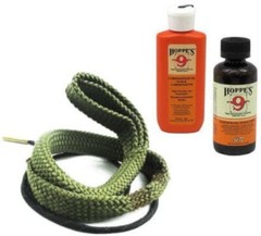 9mm Quality Gun Cleaning Rope with Hoppes No. 9 Bore Cleaner and Lube Oil