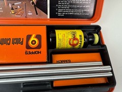 Hoppes 9 Old Vintage Gun Cleaning Kit & Storage Box Nice Orange Hard Case 1980s