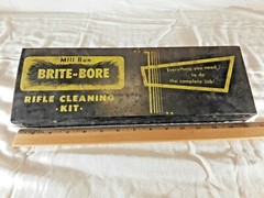 Vintage Mill Run Brite Bore Rifle Gun Cleaning Kit w/ Brite Bore Lubricating Oil