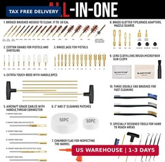 GLORYFIRE Universal Gun Cleaning Kit for Handgun Shotgun & Pistol,Elite Gun Clea