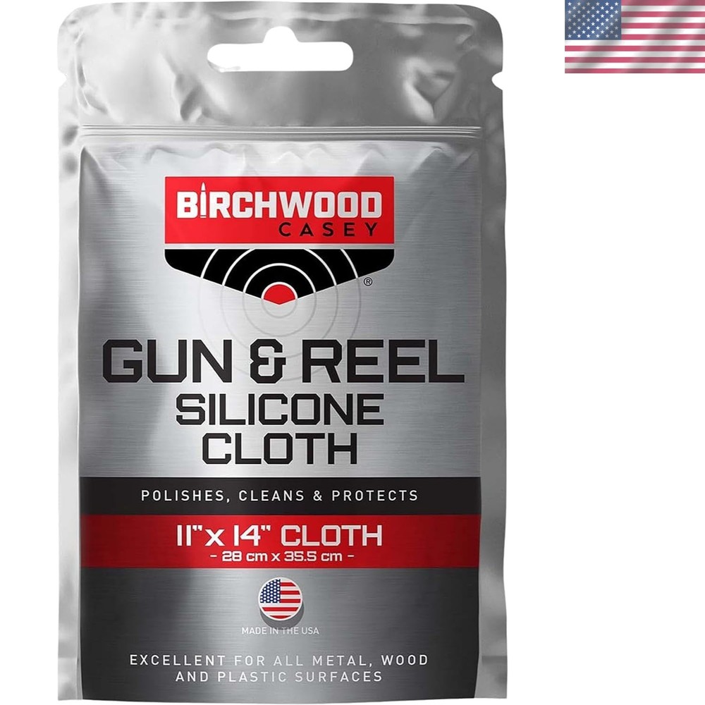 Birchwood Casey Gun & Reel Silicone Single Cloth | Lightweight Cotton 11″x14″…