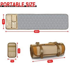 Heavy Duty Gun Cleaning Mat Portable Roll Up Rifle Pistol Clean Pad with Pockets
