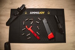 AMMOJOY SILICONE GUN TAKEDOWN SHOP MAT BLACK WITH LOGO