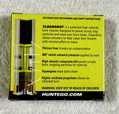 Huntego 20 Gauge CleanShot Shoot-Thru Gun Bore Cleaner 4 Pack Of Shells