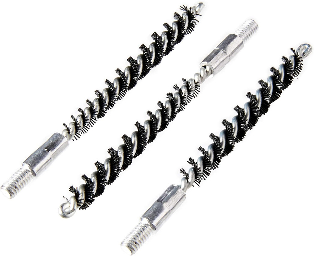 Nylon Bore Brush .17 Caliber 3 Pack with Durable Wire Core and Nylon Bristles fo