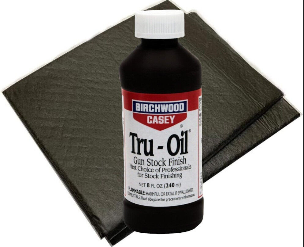 Birchwood Casey Tru-oil Wood Gun Stock Finish (8oz) with Two Absorbent Pads