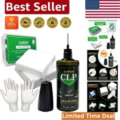 Multi-Purpose Gun Lubrication Spray & Needle with Cleaning Patches & Gloves