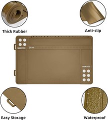 Durable Anti-Slip Gun Cleaning Mat with Magnetic Organizer Trays – 16.5″x10.43″