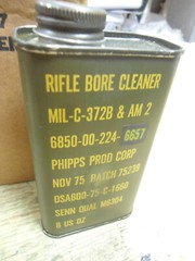 US Army Vietnam War Era Bore Cleaner (8 oz) DSA600-75-C-1660 Dated NOV 1975