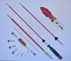 Gun Cleaning Rods 40″ w Gun Chamber Rods & Bore Brushes Adapters Cleaning Patch