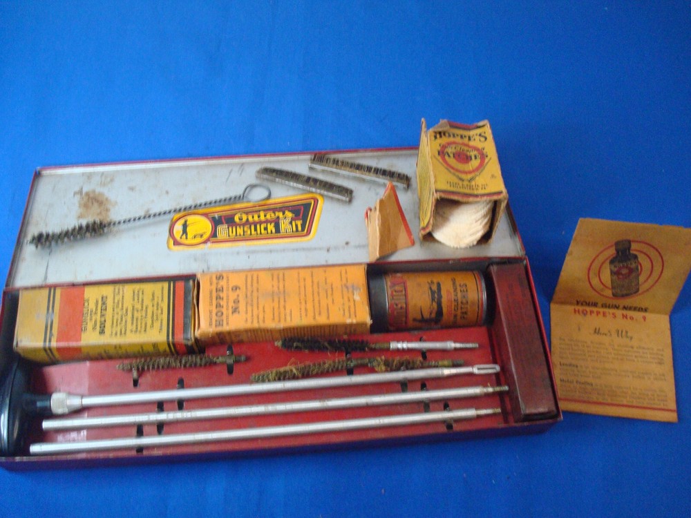 Antique Vintage Outers Gunslick Rifle Gun Cleaning Kit Outers VINTAGE