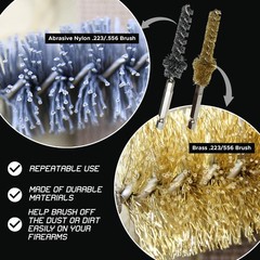 CON-HEX Star Chamber Brush – .223 Caliber Star Chamber Cleaning Tool 5.56 Cle…