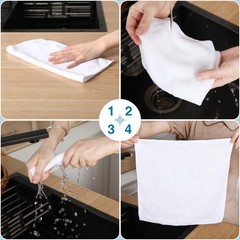 Macarrie 200pk Microfiber Cleaning Cloths Bulk 12×12″ Absorbent Towels