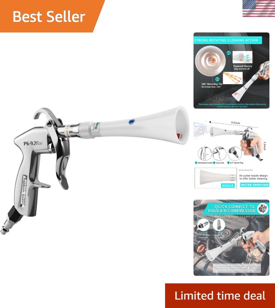 Tornado Dry Cleaning Air Gun with Adjustable Nozzle – Perfect for Car Detailing