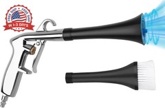 2 Nozzles Air Cleaning Gun, Dry Cleaning Gun Quickly Blasts Dust, Dirt and Grime