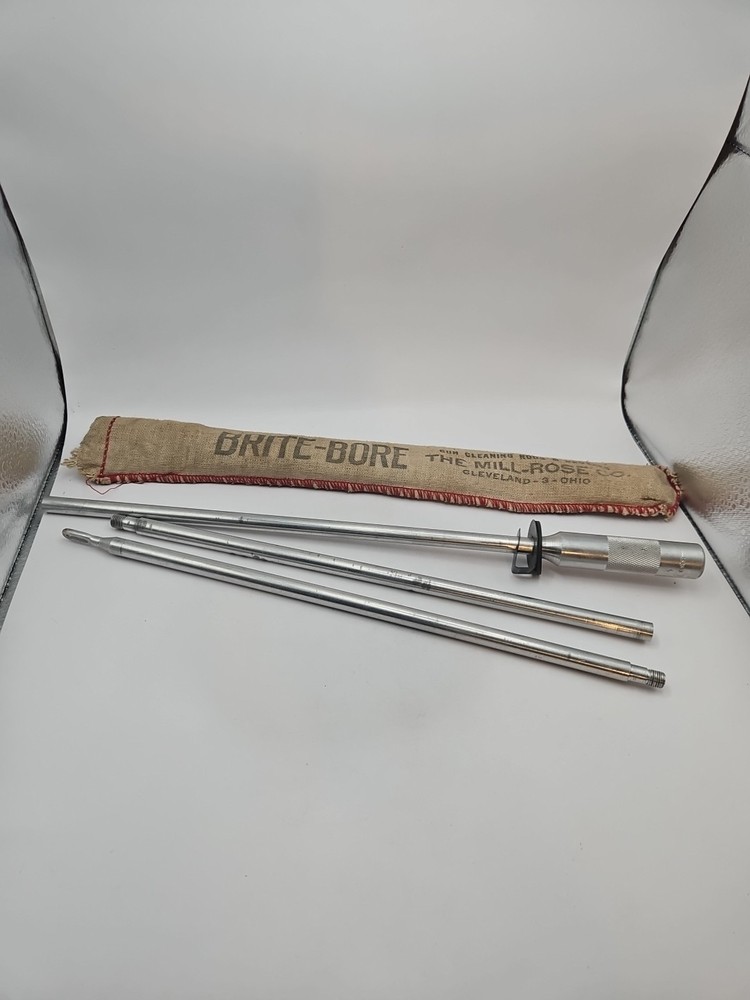 Vintage Brite-Bore Mill-Rose Shotgun Cleaning Rod Kit in Original Cloth Bag
