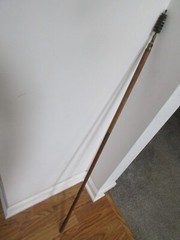 Vtg 3 piece Wood Shotgun Gun Cleaning Rod w/brass bore brush tip