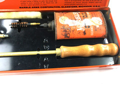 Vintage Original Marble’s pistol gun cleaning kit 727 .32 cal steel case 315877