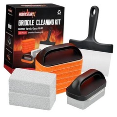 Griddle Cleaning Kit for Blackstone – Grill Stone, Non-Scratch 12pcs Orange